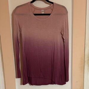 Hollister Pink Ombré Long Sleeve Top